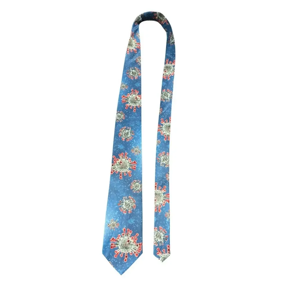 Three Rooker Covid 19 Virus Infection Necktie Funny Gag Medical